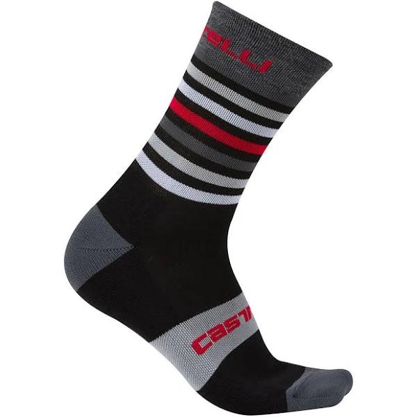 Castelli Gregge 15 Socks - XXL - Black/Red