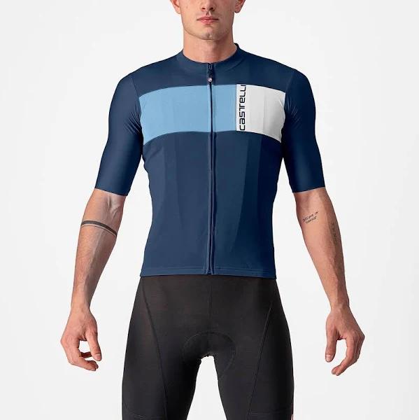 Castelli Prologo 7 Jersey - Belgian Blue/Drive Blue/Silver