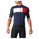Castelli Prologo 7 Jersey - Savile Blue/Silver Grey/Red