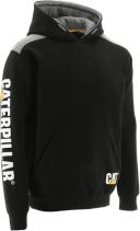 Cat Workwear - Logo Panel Hooded Sweatshirt - Dark Heather Grey - S