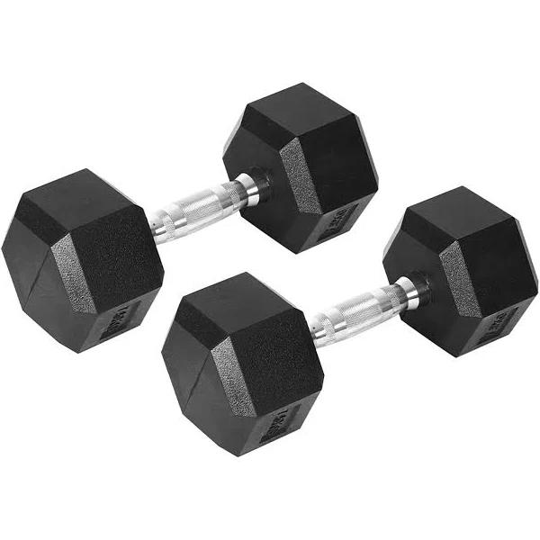 Centra 2x Rubber Hex Dumbbell 7.5kg