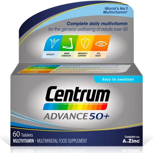 Centrum Advance 50+ 60 Multivitamin Tablets