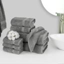Chakir Turkish Linens Hotel & Spa Quality, Highly Absorbent Towel Set (Set of 8, Gray)