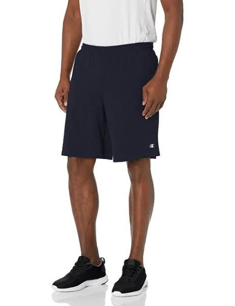 Champion 85653 Authentic Cotton Jersey 9-Inch Men's Shorts with Pockets - Navy, 4XL