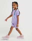 Champion Active Short Salty Purple Repeat Logo Tee & Bike Shorts 6
