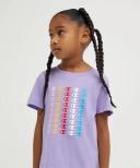Champion Active Short Salty Purple Repeat Logo Tee & Bike Shorts 6x