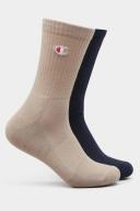 Champion C Logo Crew 2pk - Dark Khaki/Navy