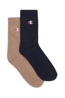 Champion C Logo Crew 2pk - Dark Khaki/Navy