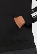 Champion Double Logo Tape Insert Cotton Terry Hoodie Black - S