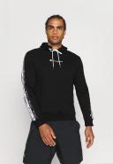 Champion Double Logo Tape Insert Cotton Terry Hoodie Black - S