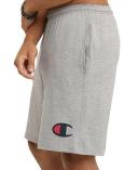 Champion g856h y07689 Men's Classic Jersey Shorts, Big C Logo - Granite Heather, S