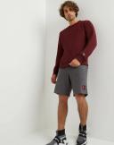 Champion g856h y07689 Men's Classic Jersey Shorts, Big C Logo - Granite Heather, S