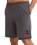 Champion g856h y07689 Men's Classic Jersey Shorts, Big C Logo - Granite Heather, S