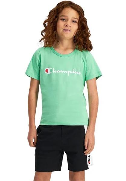 Champion Junior Script Short Sleeve Tee - Mint Frostini