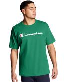 Champion Men's Classic Jersey Tee, Script Logo - Kelly Green, S
