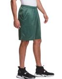 Champion Men's Long Mesh Short with Pockets, Dark Green, X-Large