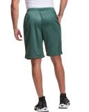 Champion Men's Long Mesh Short with Pockets, Dark Green, X-Large