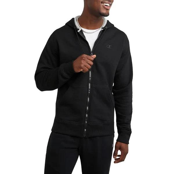 Champion Men's Powerblend Fleece Full-Zip Hoodie 3X-Large Black