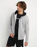 Champion Men's Powerblend Fleece Zip Hoodie - Oxford Gray