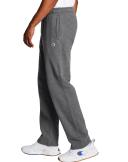 Champion Men's Powerblend Open Bottom Fleece Pant, Granite Heather