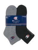 Champion Men's Sock Gray Heather Three-Pair Ankle Socks Set 10-13