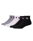 Champion Men's Sock Gray Heather Three-Pair Ankle Socks Set 10-13