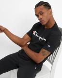 Champion Men's Tee Shirt Black Logo Classic Tee XXL