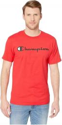 Champion Men's Tee Shirt Black Logo Classic Tee XXL