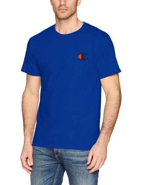 Champion Men's Tee Shirt Blue Classic Tee L