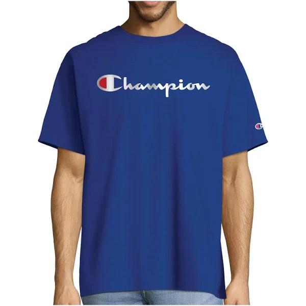 Champion Men's Tee Shirt Blue Classic Tee S