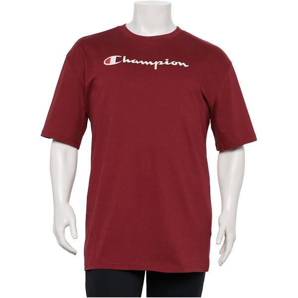 Champion Men's Tee Shirt Maroon Classic Logo Tee XXL