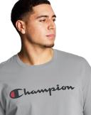 Champion Men's Tee Shirt Oxford Gray Logo Classic Tee XXL