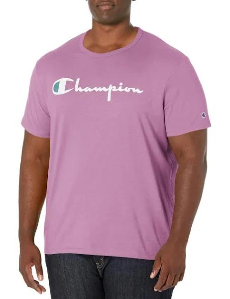 Champion Men's Tee Shirt Plum Port 'Champion' Crewneck Tee M
