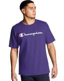 Champion Men's Tee Shirt Purple Classic Logo Tee XL