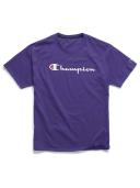 Champion Men's Tee Shirt Purple Classic Logo Tee XL