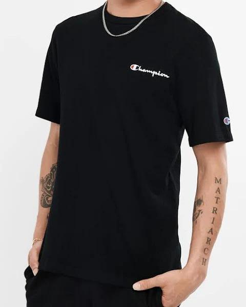 Champion Script Logo Heritage Tee - Black