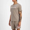 Champion Script Short Sleeve Tee in Beige S