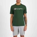 Champion Script Short Sleeve Tee in Green S