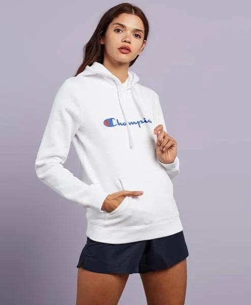 Champion Script Womens Hoodie - White