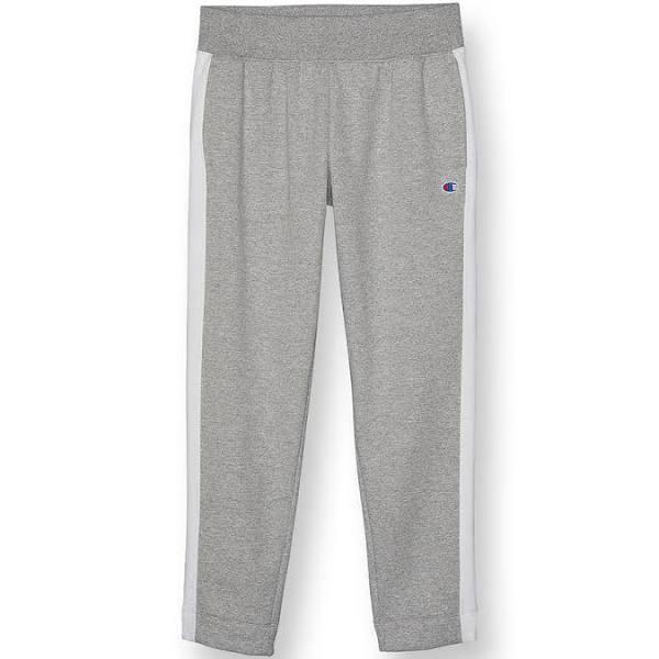 Champion Women's Sweat Pant Oxford Gray & White Powerblend Pocket Sweatpants S