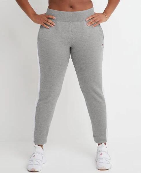 Champion Women's Sweat Pant Oxford Gray & White Powerblend Pocket Sweatpants XS