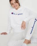 Champion Women's Sweatshirt and Hoodie White Powerblend Relaxed Hoodie L