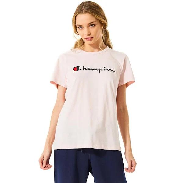 Champion Womens Script SS Shirt, XS