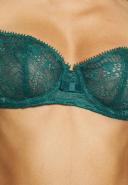 Chantelle Womens 016 Emerald Green Day to Night Half-Cup stretch-lace Bra 34B