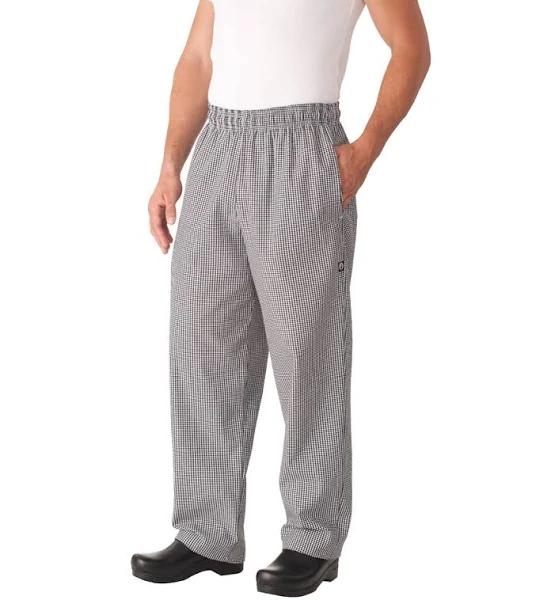 Chef Works Unisex Essential Baggy Chef Pants - Check - Size L