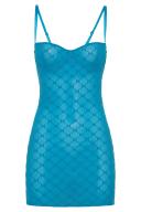 Cherie Mesh Monogram Mini Dress | Aquamarine | MESHKI Mini Dresses | Size S | in Multiple Sizes & Styles | AfterPay Available