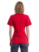 Cherokee 2624a Round Neck Top, 95% Poly 5% Spandex , Infinity - Red, L