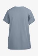 Cherokee 4770 Snap Front V-Neck Top - Grey, M