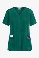 Cherokee 4770 Snap Front V-Neck Top - Hunter, 5XL