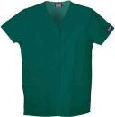 Cherokee 4770 Snap Front V-Neck Top - Hunter, S